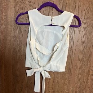 ASOS White Crop Top with Back Tie